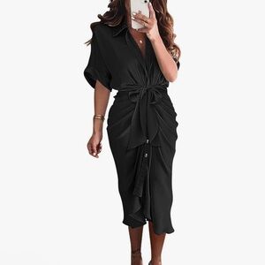 BTFBM Shirt Dresses Maxi Dress